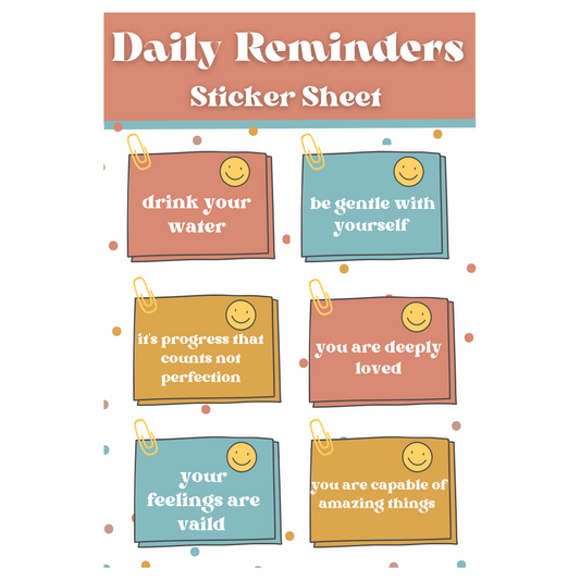 Reminder Sticker Sheets *limited stock*
