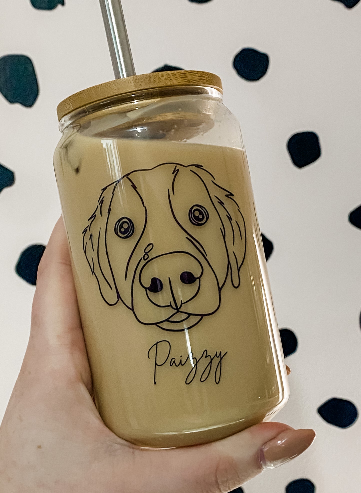 Pet Portrait Glass Cup