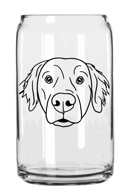 Pet Portrait Glass Cup